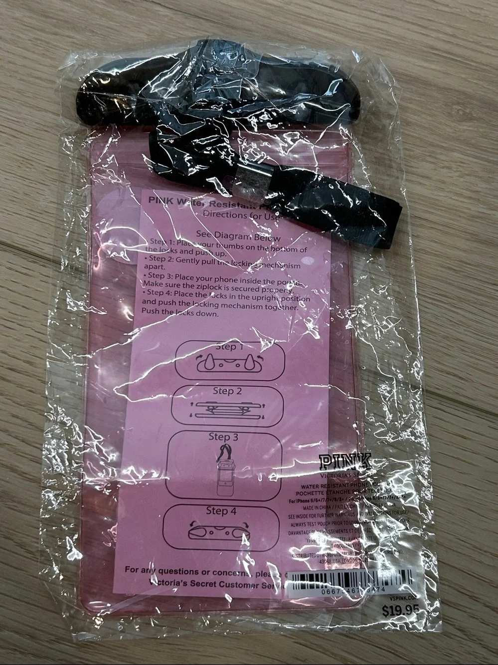 PINK Water Resistant Phone Pouch NWT